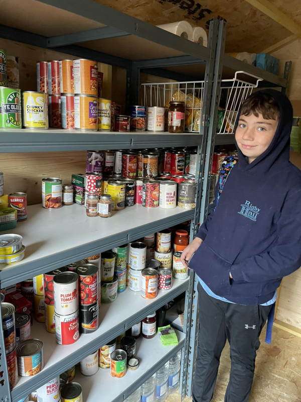 Isaac and His Garden Shed Food Bank
